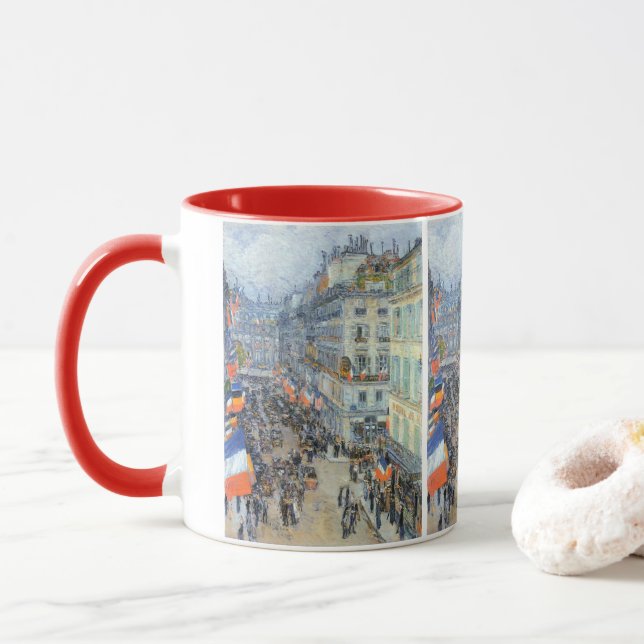 Caneca Décimo quarto de julho, Rue Daunou, de Childe Hass (Com Donut)
