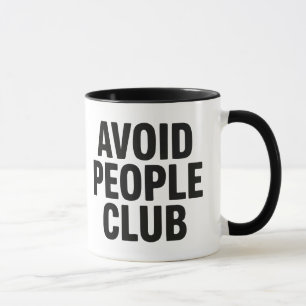 Caneca Declaração de Humor de Introvertido do Clube Evite