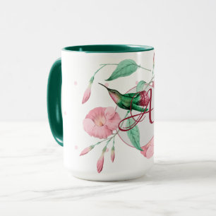 Caneca DeCOR Floral do Hummingbird Rosa,