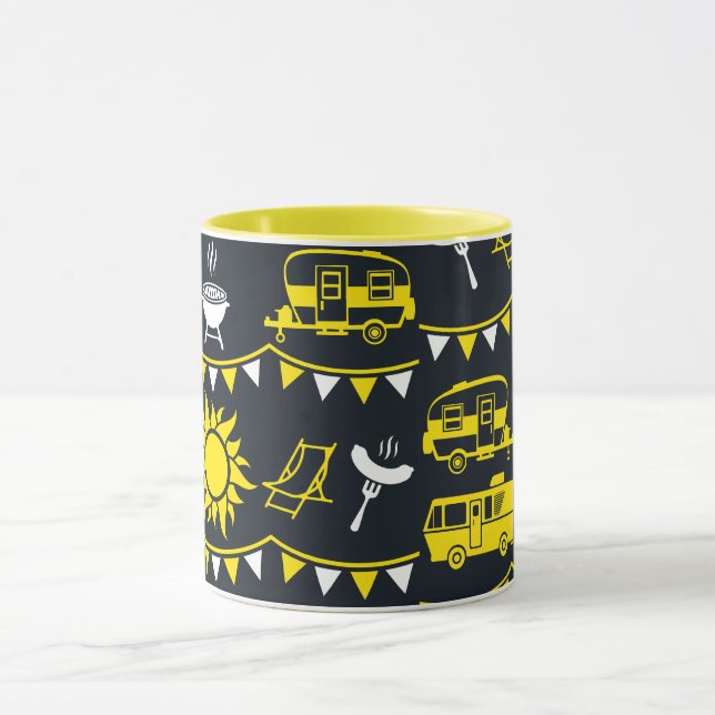 Caneca Decoração de acampamento de Caravana (Centro)