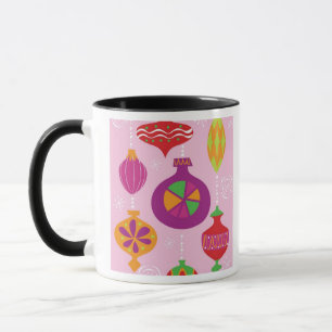 Caneca Decoração numerosa do Natal ilustrada no diffe