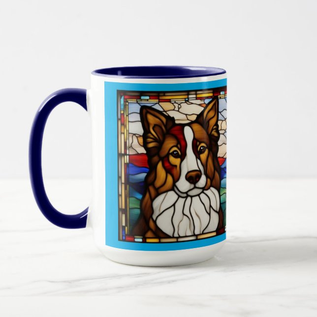 Caneca Decorativa Collie Fofa (Esquerda)