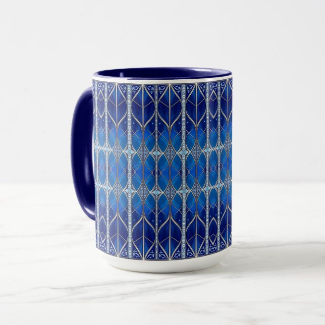 Caneca Decorativa de Férias Azul (Frente Esquerda)