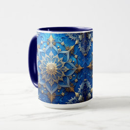 Caneca Decorativa de Férias Azul
