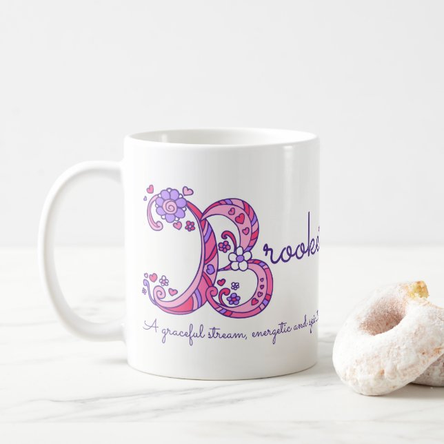 Caneca decorativa do monograma do significado (Com Donut)