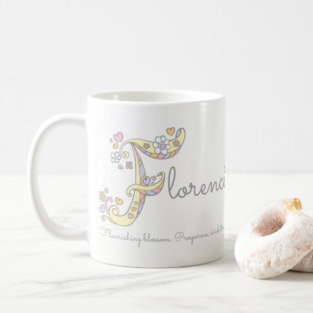 Caneca decorativa do monograma do significado (Com Donut)