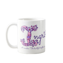 Caneca decorativa do monograma do significado