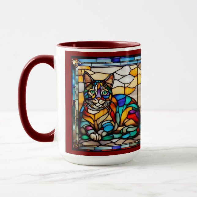 Caneca Decorativa Gatos Arco-íris (Esquerda)
