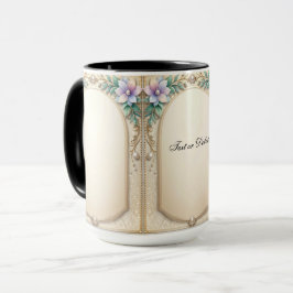 Caneca Decorative Floral Frame Mug