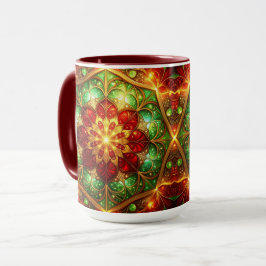 Caneca Decorative Red Green Holiday Mug