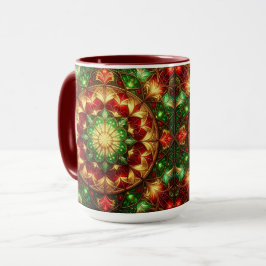 Caneca Decorative Red Green Holiday Mug