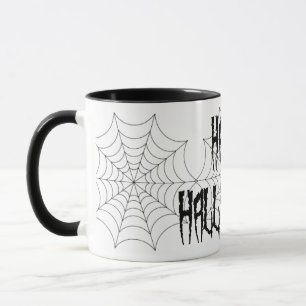 Caneca Dedos de aranha e web do Halloween