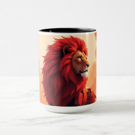 Caneca Deep Crimson Glow – The Lion of Burning Destiny.  