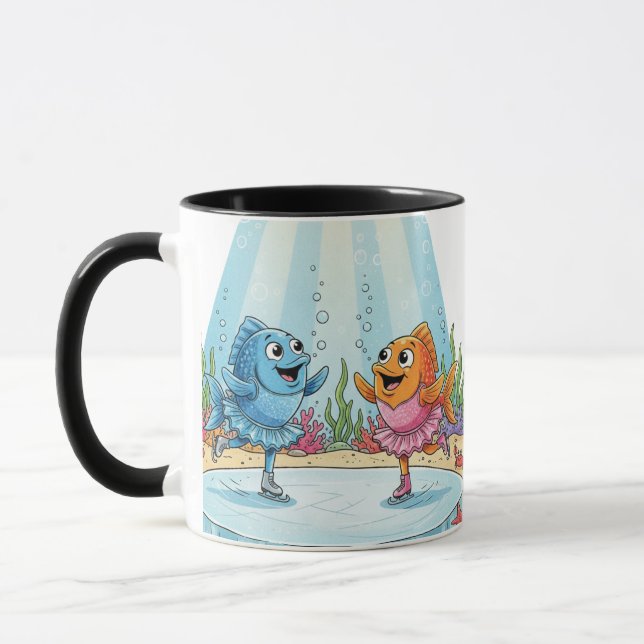Caneca Deep Sea Figure Skating: Sparkling Fish Ballerina  (Esquerda)