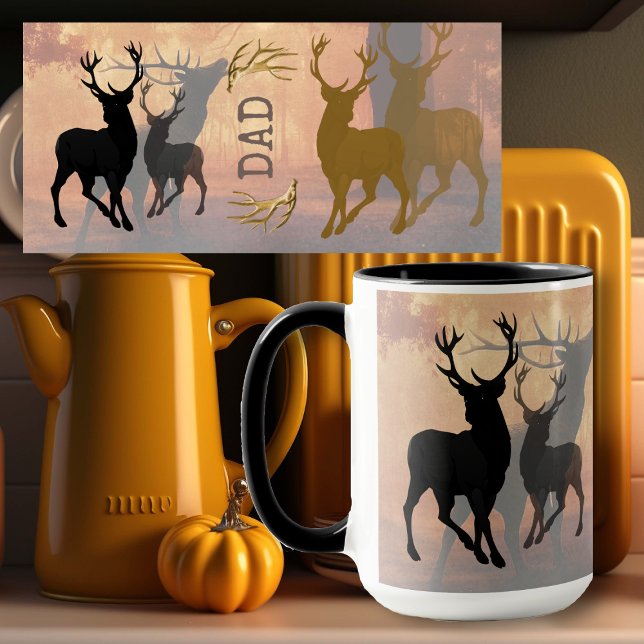 Caneca Deer Hunter Antlers Name Modelo (Criador carregado)