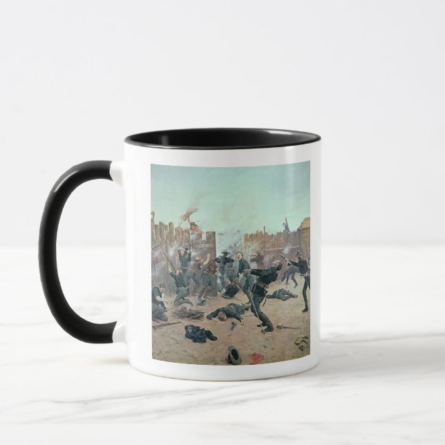 Caneca Defendendo o forte: Os indianos atacam uma (Esquerda)