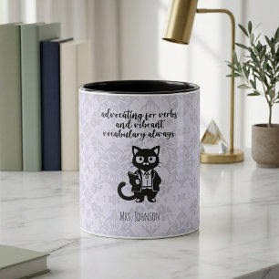 Caneca Defensor de Verbos e Vocabulário Vibrante Educador