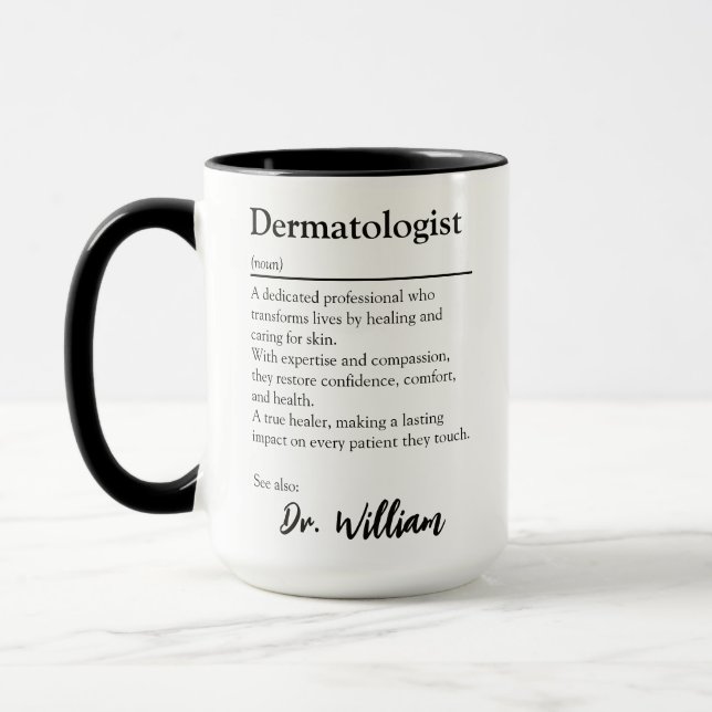 Caneca Definição de Apreciação Dermatologista Personaliza (Esquerda)
