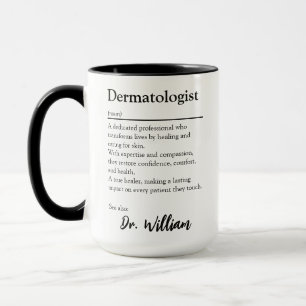 Caneca Definição de Apreciação Personalizada para Dermato