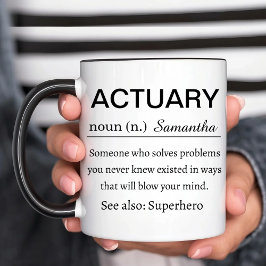 Caneca Definição de Atuário Personalizada Divertida
