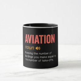 Caneca Definição de Aviação Engraçada