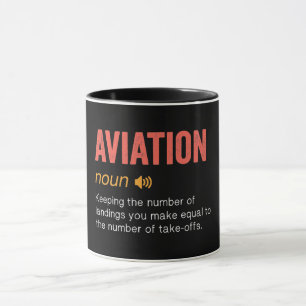 Caneca Definição de Aviação Engraçada