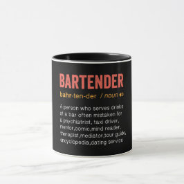 Caneca Definição de Barman Engraçado