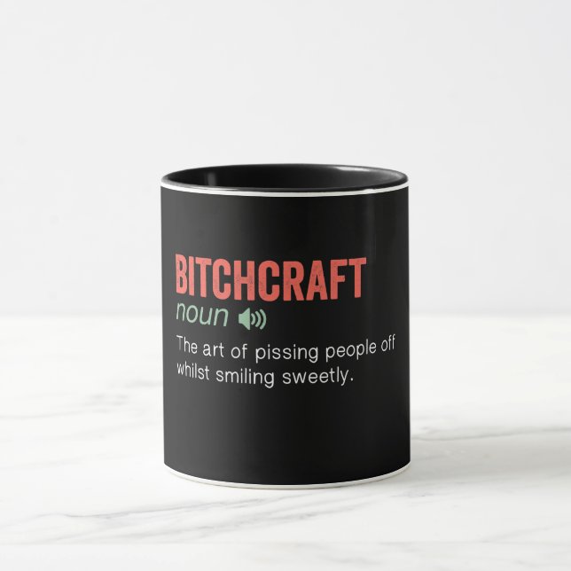 Caneca Definição de Bitchcraft Funny (Centro)