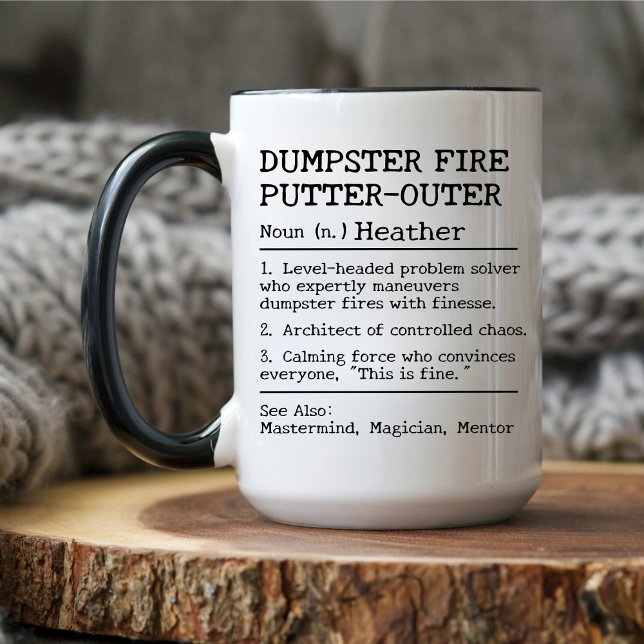 Caneca Definição de Bombeiros de Dumpster, presente de ge (Criador carregado)