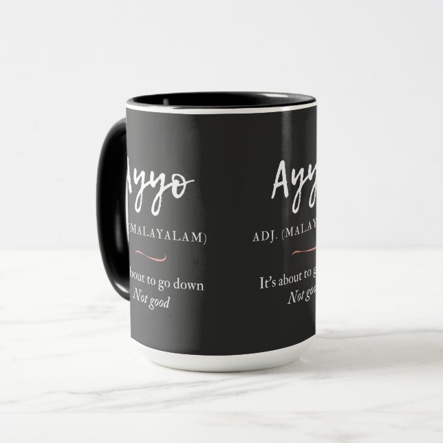 Caneca definição de camisa malaialam (Frente Esquerda)