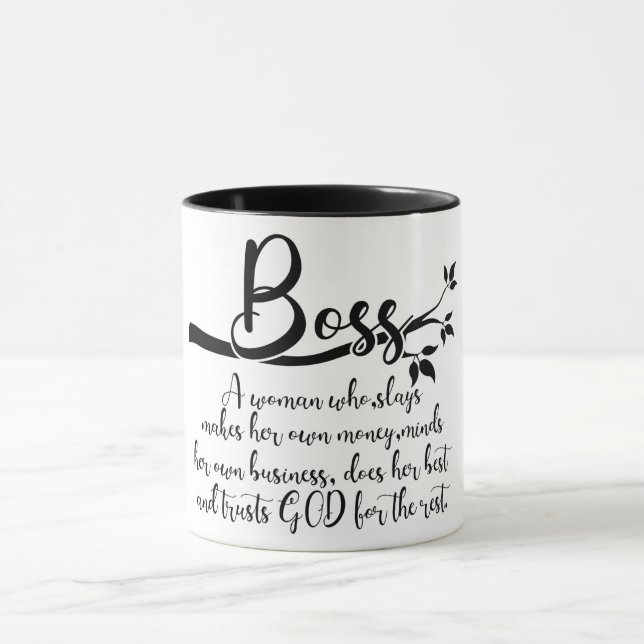 Caneca Definição de Chefe de Mulher Inspiracional (Centro)