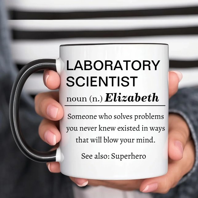 Caneca Definição de Cientista de Laboratório Personalizad (Criador carregado)