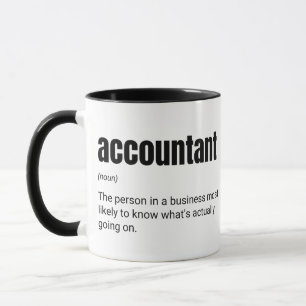 Caneca Definição de Contador Ditado Divertido de Trabalho
