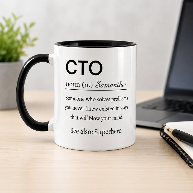 Caneca Definição de CTO Personalizada e Divertida (Criador carregado)