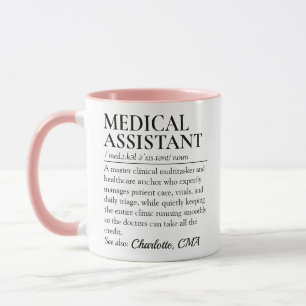 Caneca Definição de Dicionário de Assistente Médico Engra