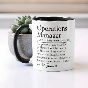 Caneca Definição de Dicionário Engraçada para Gerente de 