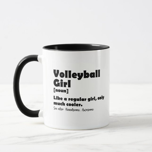 Caneca Definição de Dicionário Engraçado de Voleibol (Esquerda)