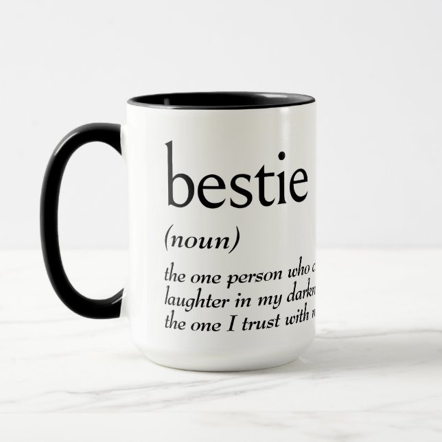Caneca Definição De Dicionário Para BESTIE (Esquerda)