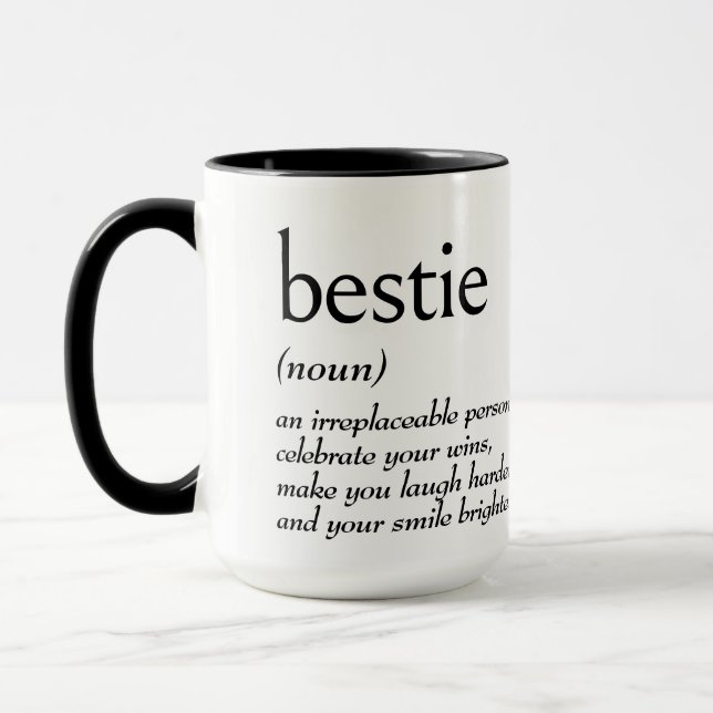 Caneca Definição De Dicionário Para BESTIE (Esquerda)