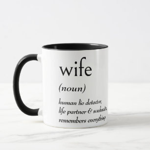 Caneca Definição de Dicionário para ESPOSA