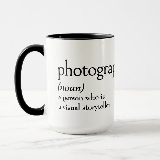 Caneca Definição De Dicionário Para FOTÓGRAFO (Esquerda)