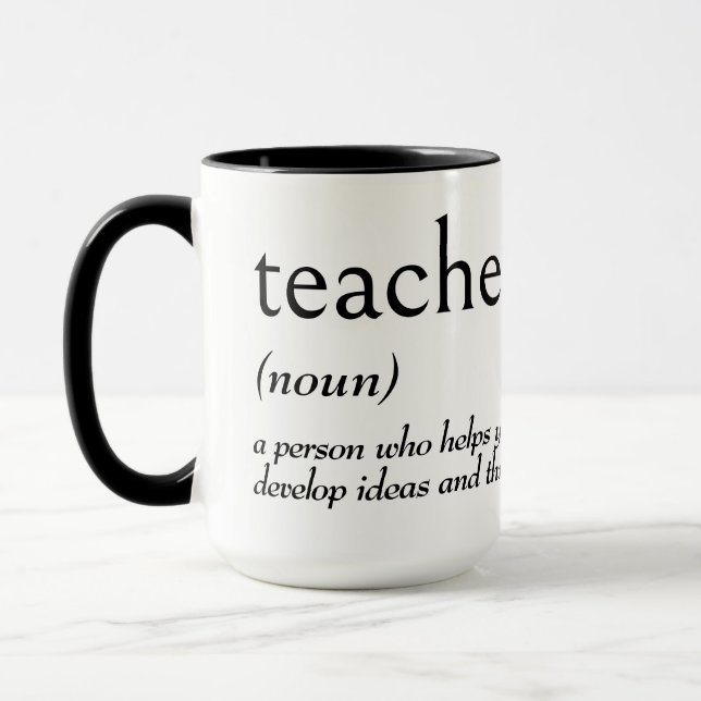 Caneca Definição de Dicionário para PROFESSOR (Esquerda)