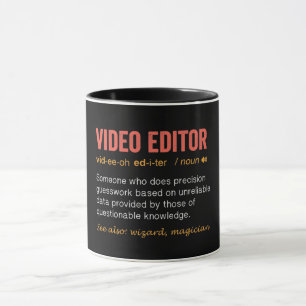 Caneca Definição de Editor de Vídeo Engraçado