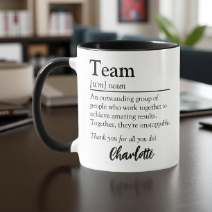 Caneca Definição de Equipe Apreciação Personalizada de Fu