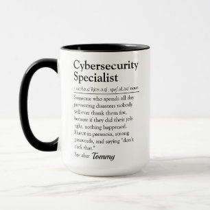 Caneca Definição de Especialista em Cibersegurança Engraç
