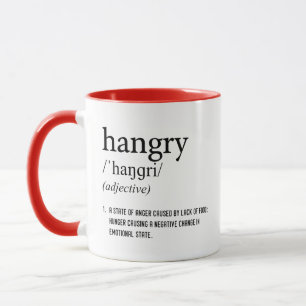 Caneca Definição de Hangry, Café Engraçado