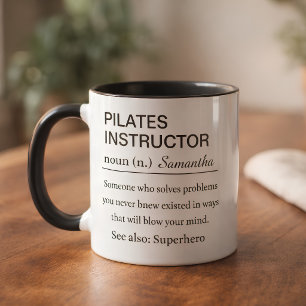 Caneca Definição de Instrutor de Pilates Engraçado