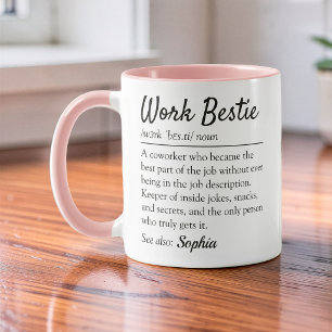 Caneca Definição de Melhor Amiga no Trabalho Engraçada Am