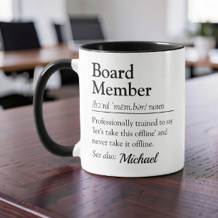 Caneca Definição de Membro do Conselho Engraçado Escritór