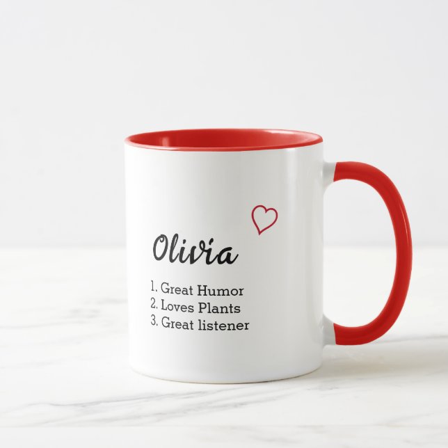 Caneca Definição de Nome Personalizado (Direita)